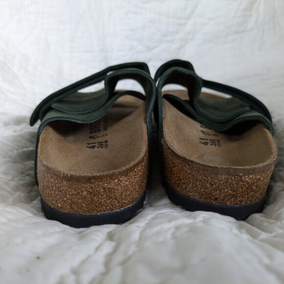 Birkenstock Kyoto 41 Mountain View Green suede nubuck leather regular wide - Picture 6 of 8
